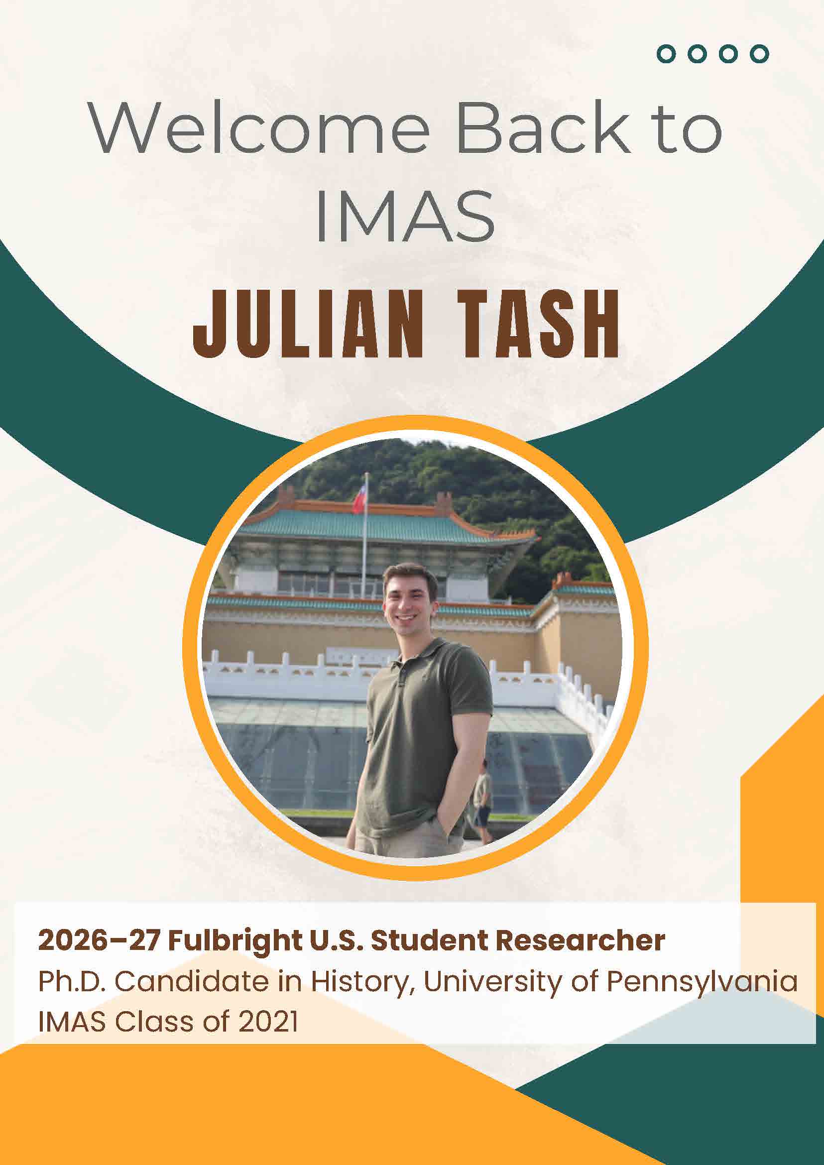 Welcome Back to IMAS: Julian Tash